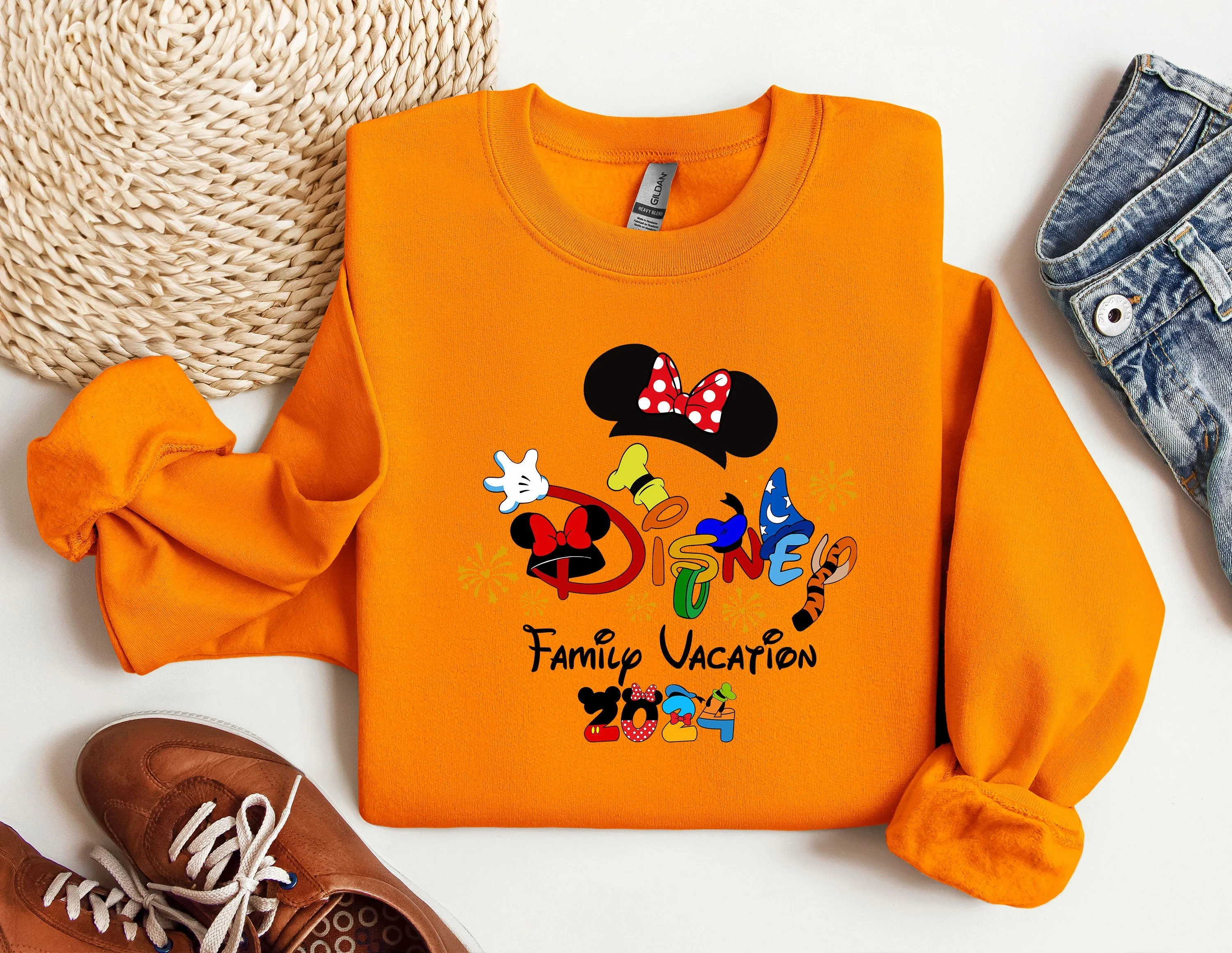2023 Family Vacation Disney Sweatshirt, Disneyworld Hoodie, Disney Family Crewneck, Disney Trip Sweatshirt, Disneyland Tour Sweatshirt