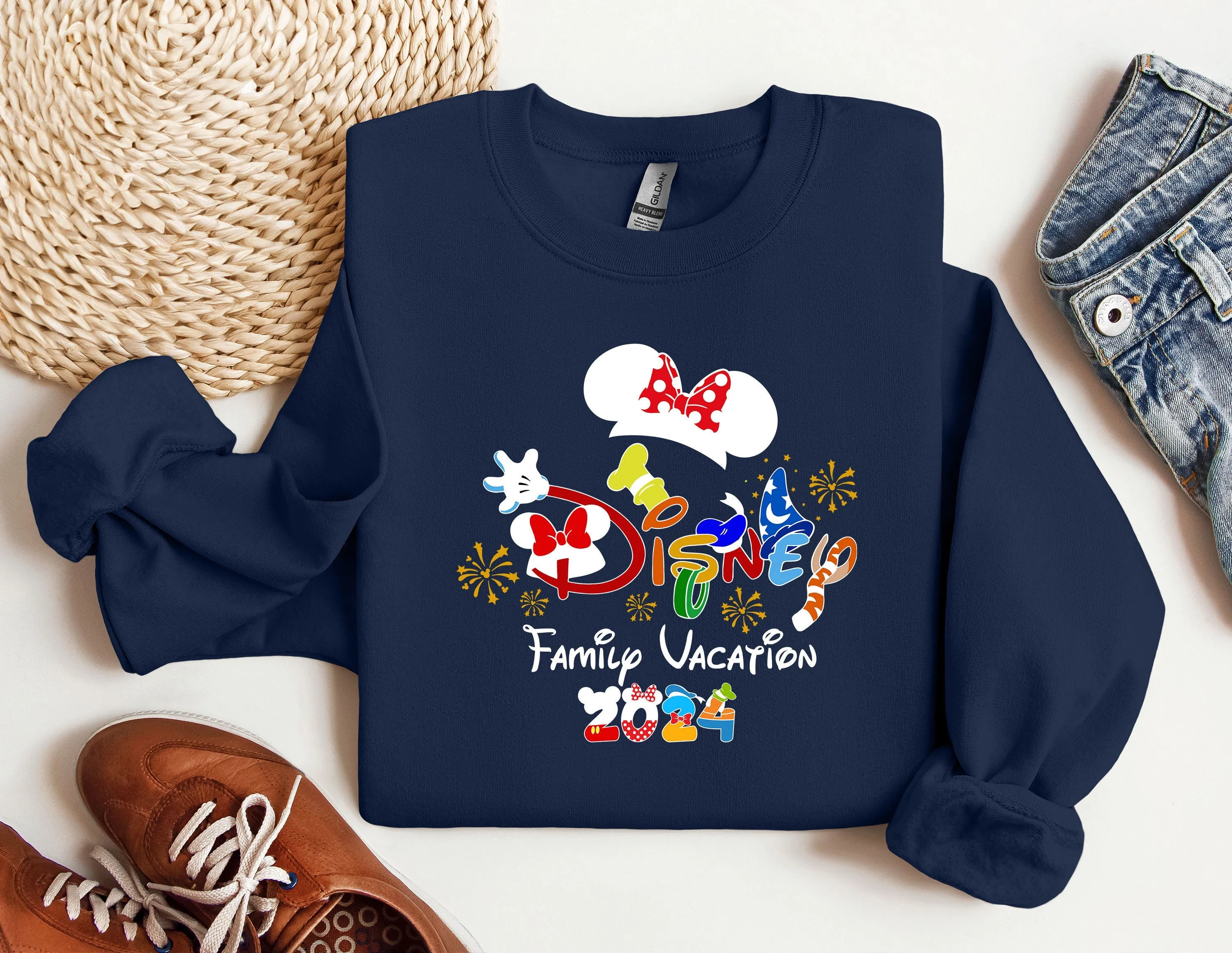 2023 Family Vacation Disney Sweatshirt, Disneyworld Hoodie, Disney Family Crewneck, Disney Trip Sweatshirt, Disneyland Tour Sweatshirt