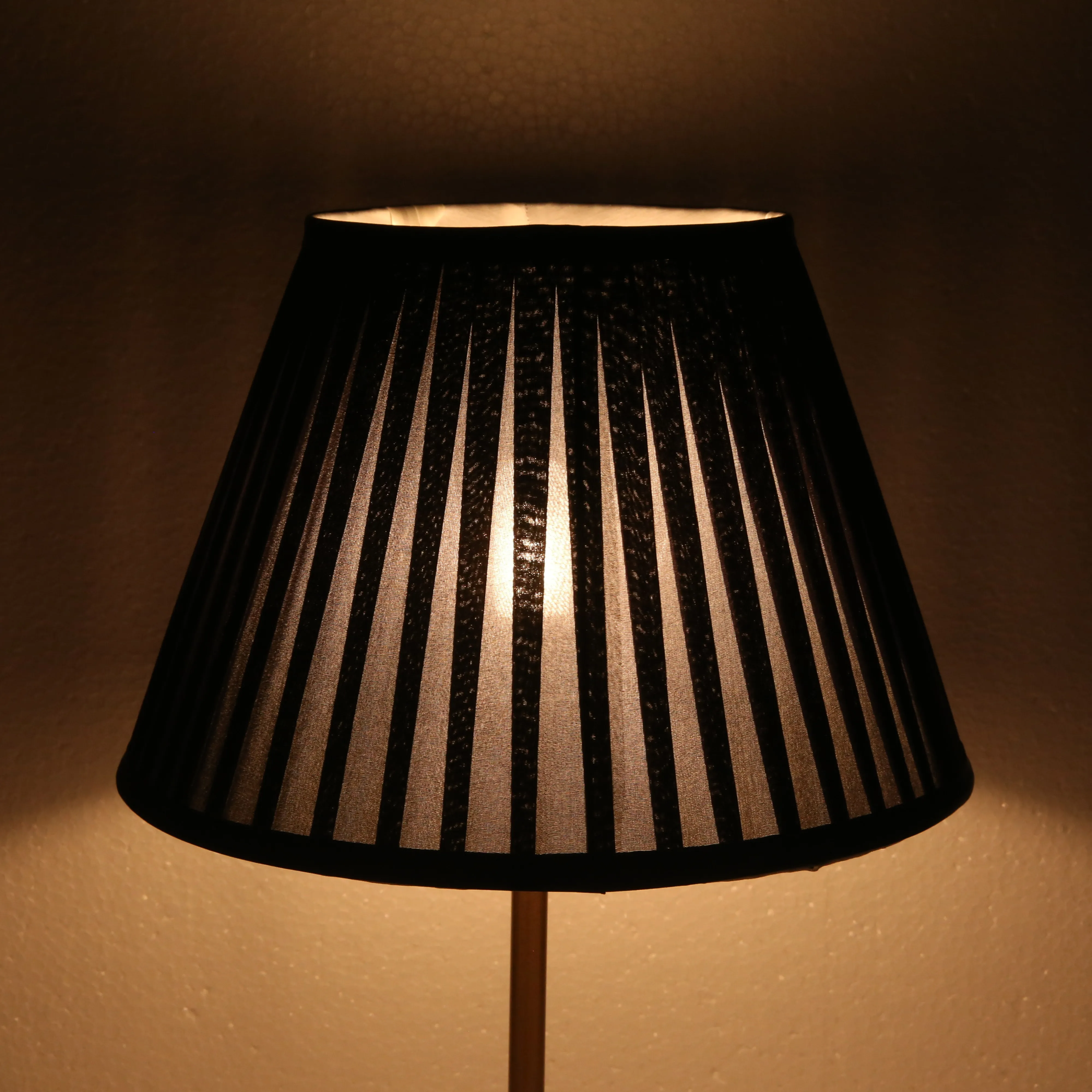 Black Pleated Lamp Shades 14" ( Set Of 2 )