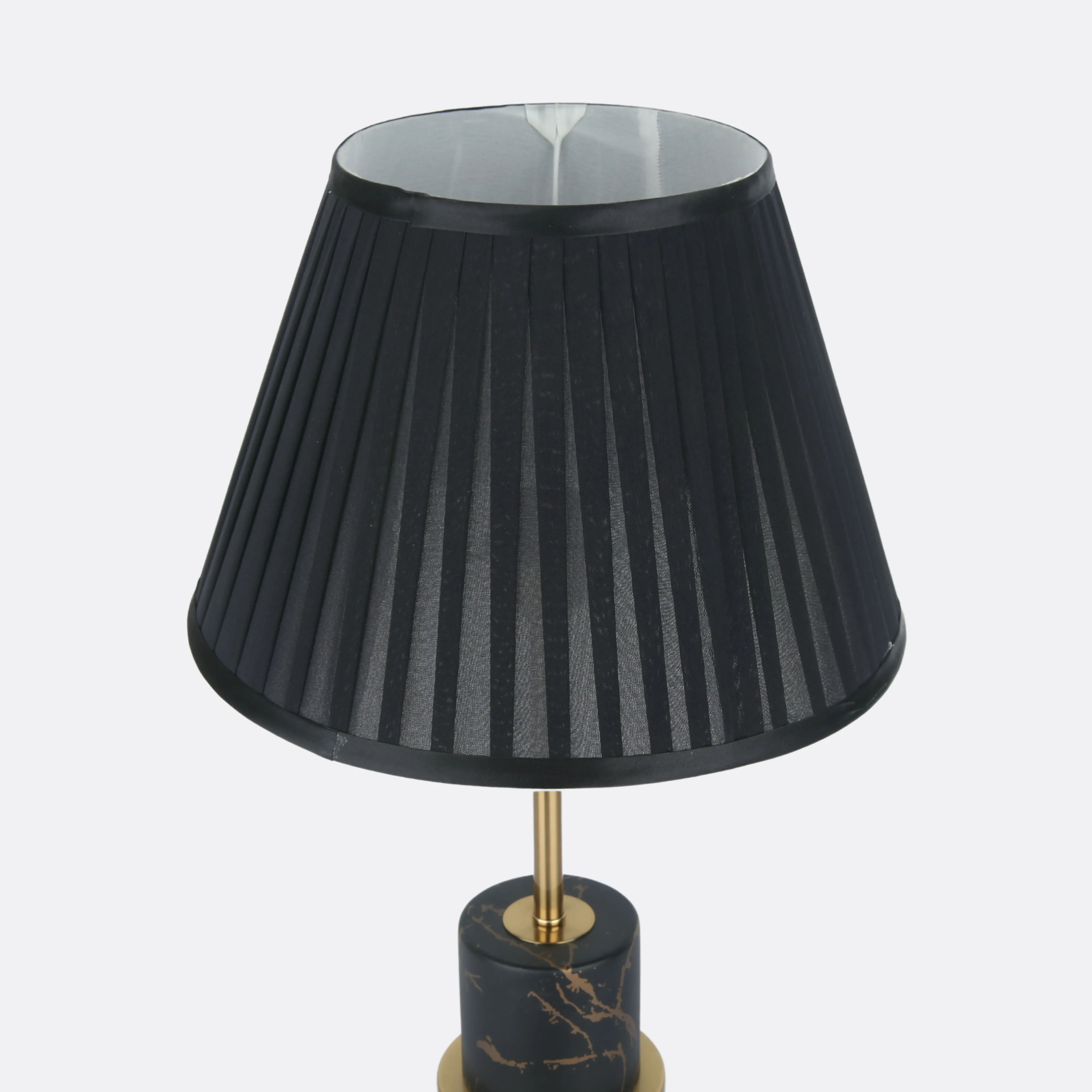Black Pleated Lamp Shades 14" ( Set Of 2 )