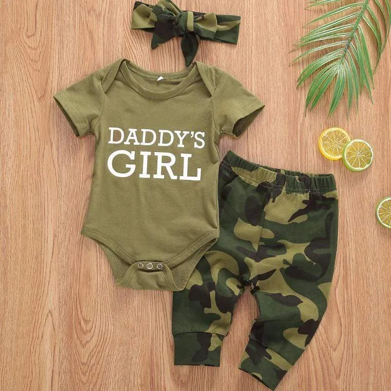 Daddy Camo Baby Bodysuit