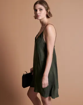 Delirious Slip Dress | Khaki