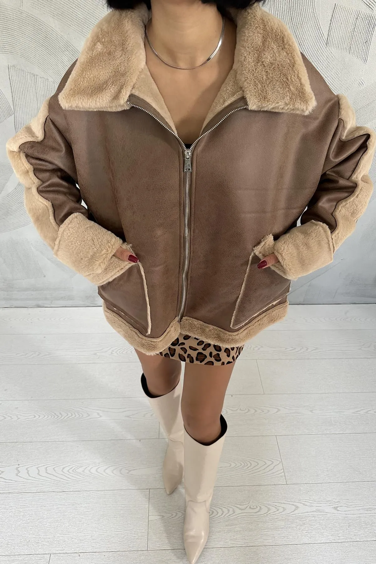 ELS Fur Coat - Tan - Shakhtarsk