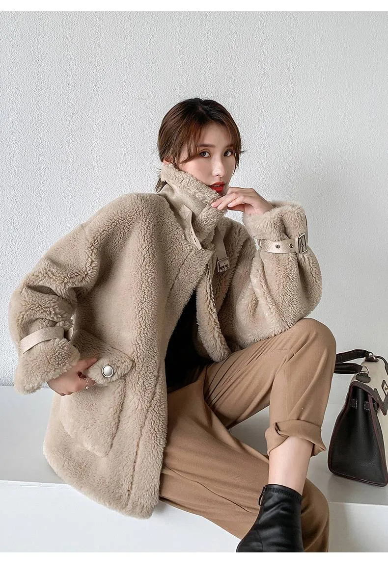 FAUX FUR CASUAL COAT