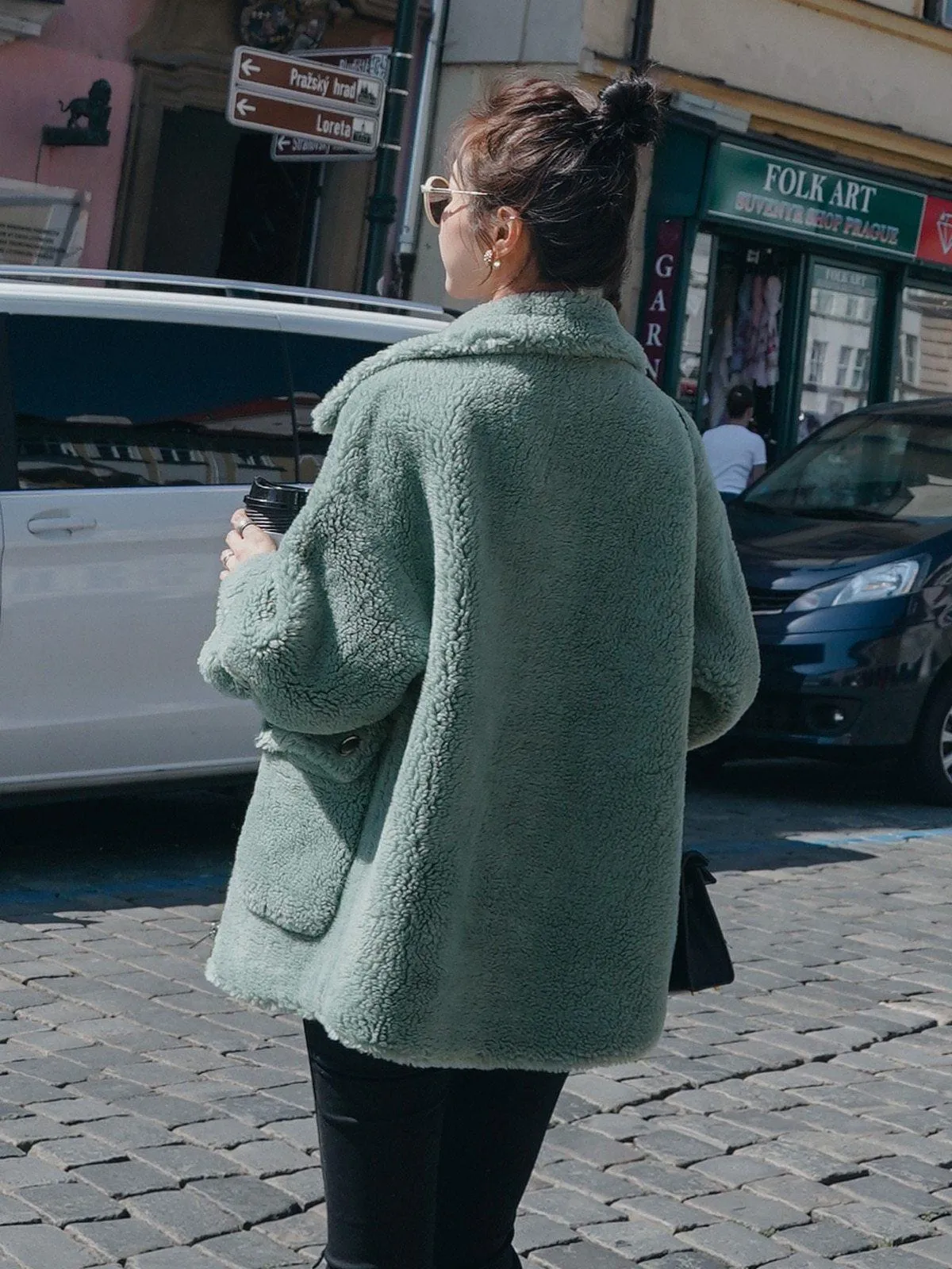 FAUX FUR CASUAL COAT