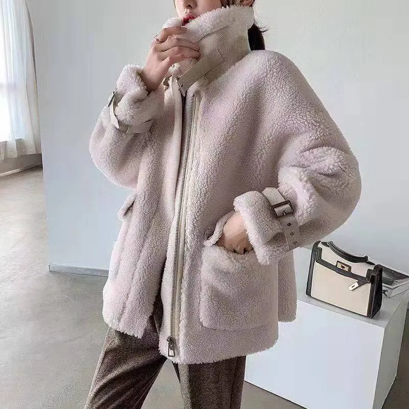 FAUX FUR CASUAL COAT