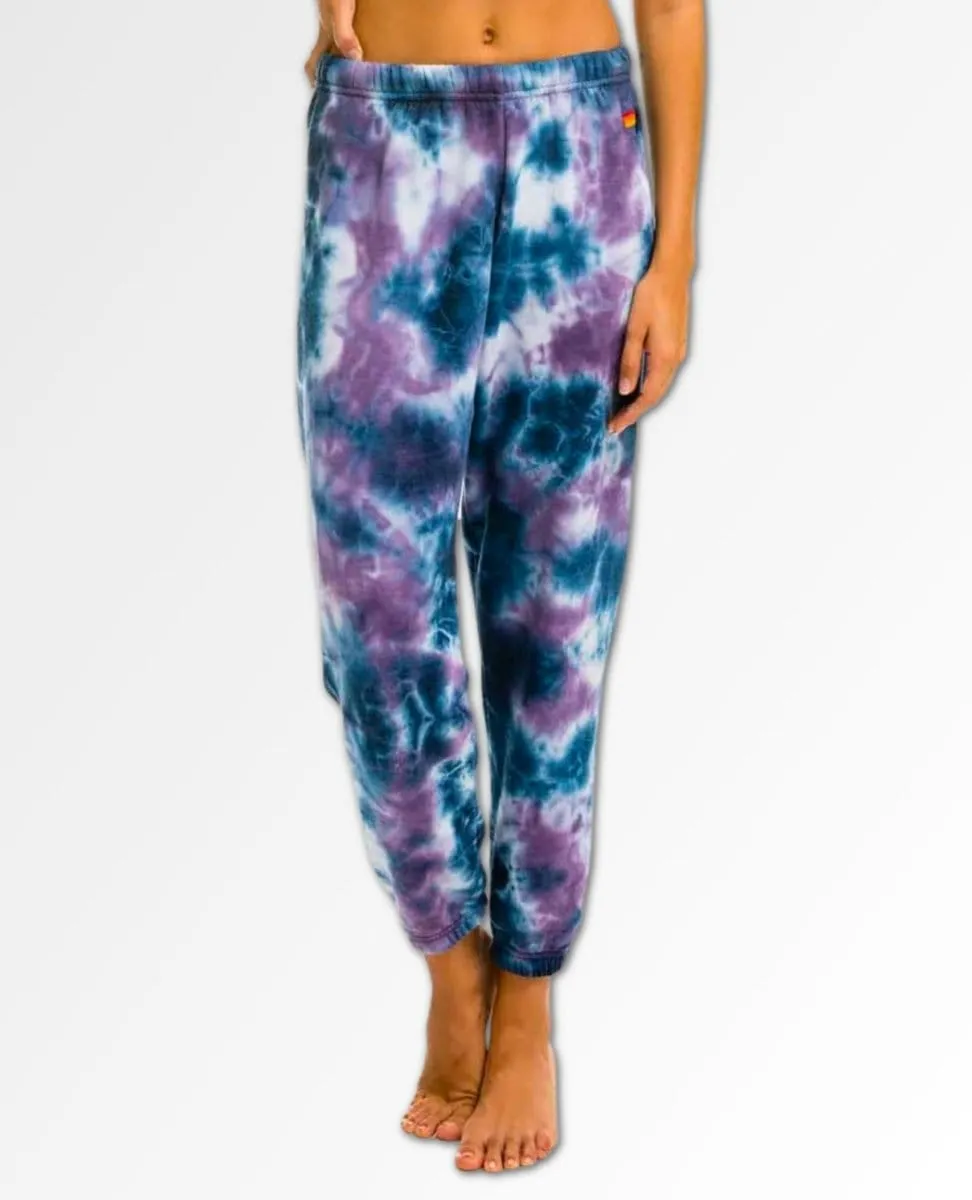 Hand Dyed Sweatpants Deep Purple Women