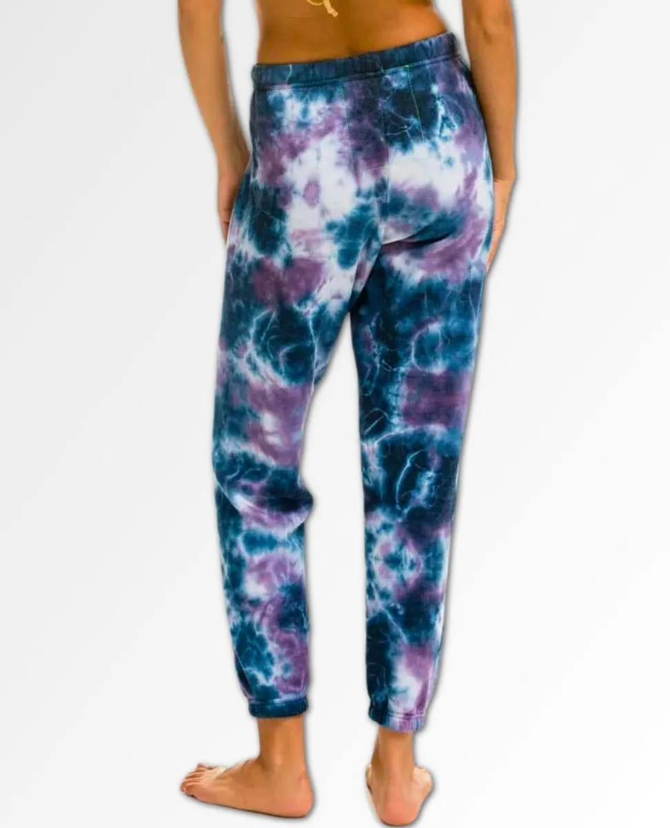 Hand Dyed Sweatpants Deep Purple Women