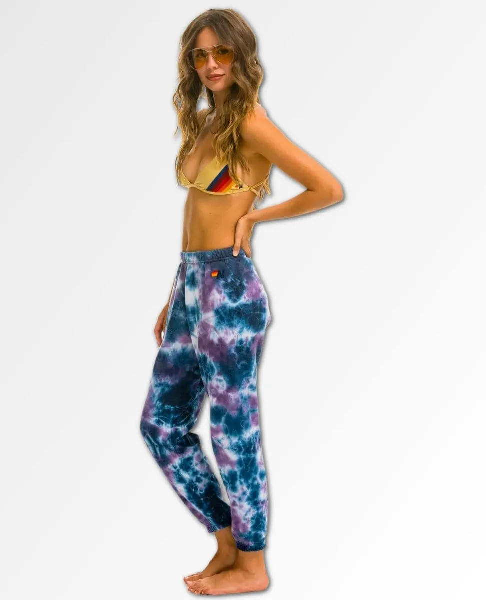 Hand Dyed Sweatpants Deep Purple Women