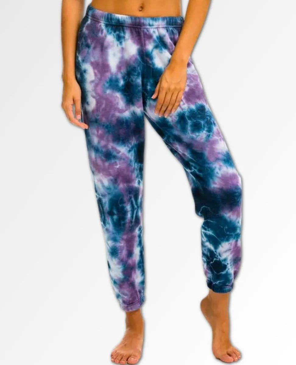 Hand Dyed Sweatpants Deep Purple Women