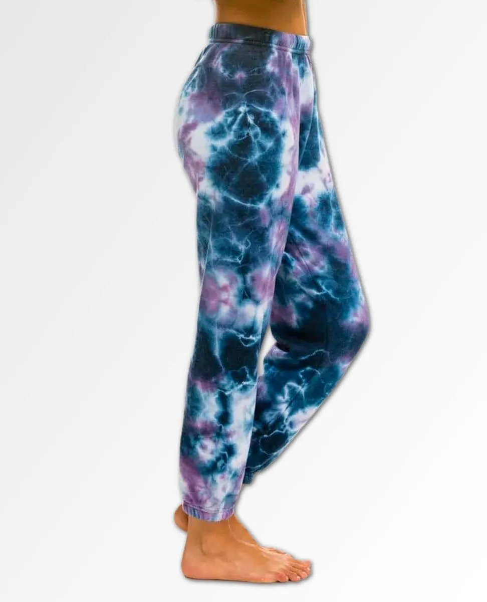 Hand Dyed Sweatpants Deep Purple Women