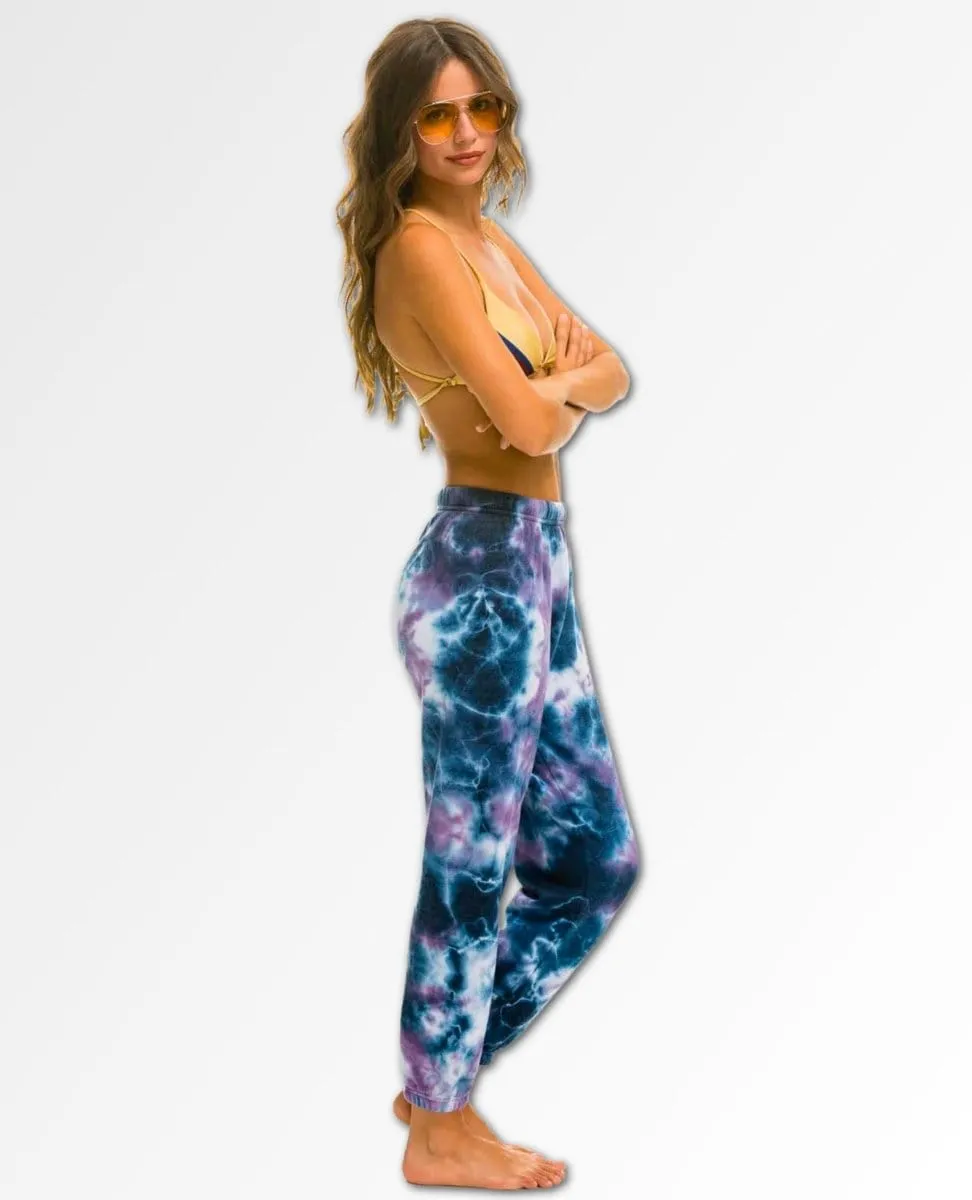 Hand Dyed Sweatpants Deep Purple Women