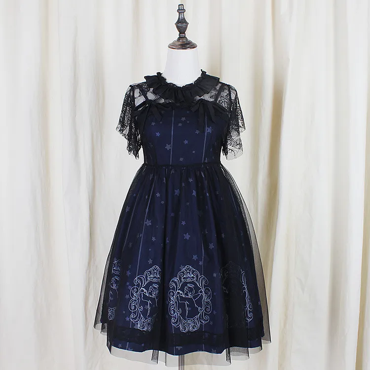 Harajuku Stars Printing Two-Piece Dress AD0250