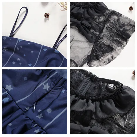 Harajuku Stars Printing Two-Piece Dress AD0250