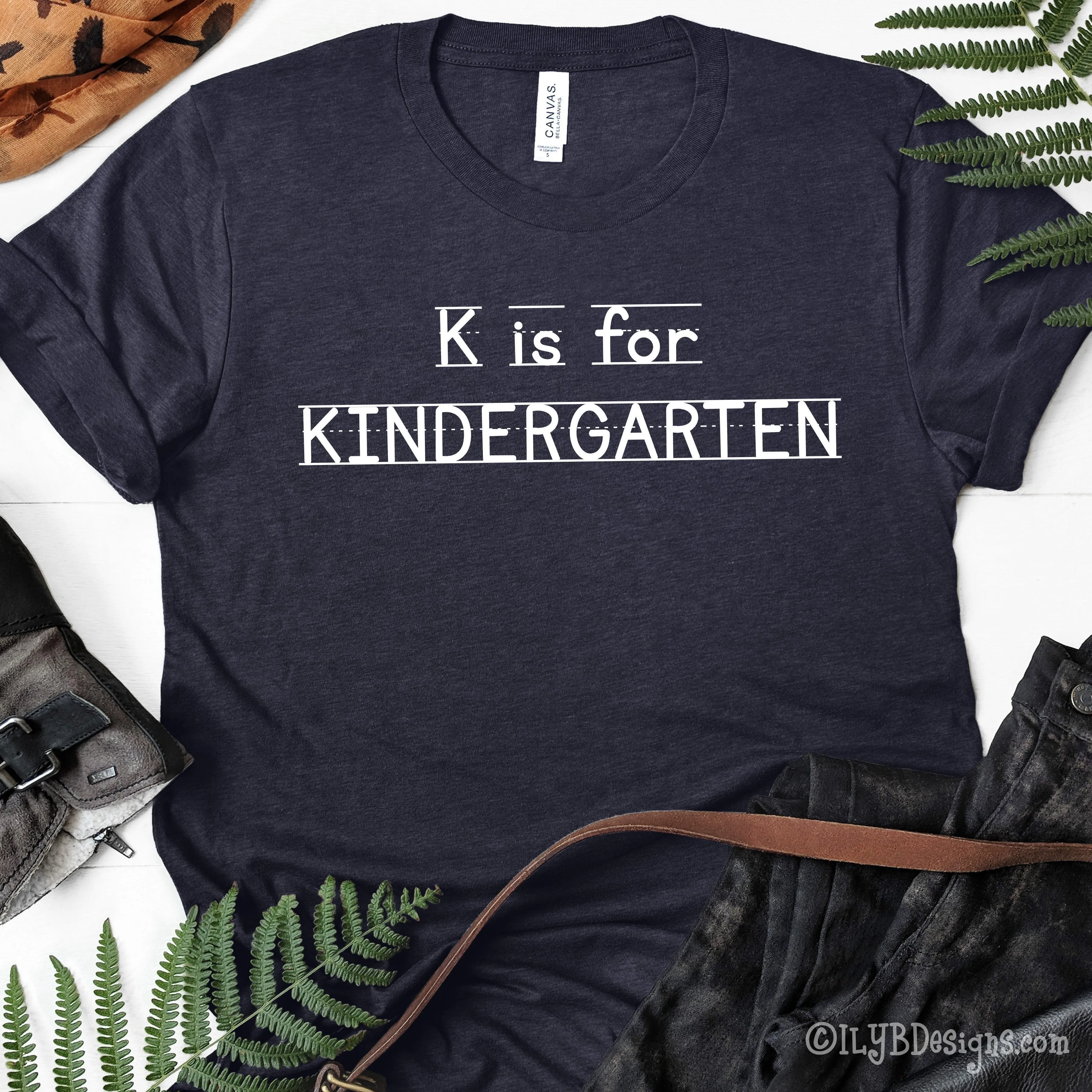 K is for Kindergarten Teacher Shirt | Back to School Teacher Shirts
