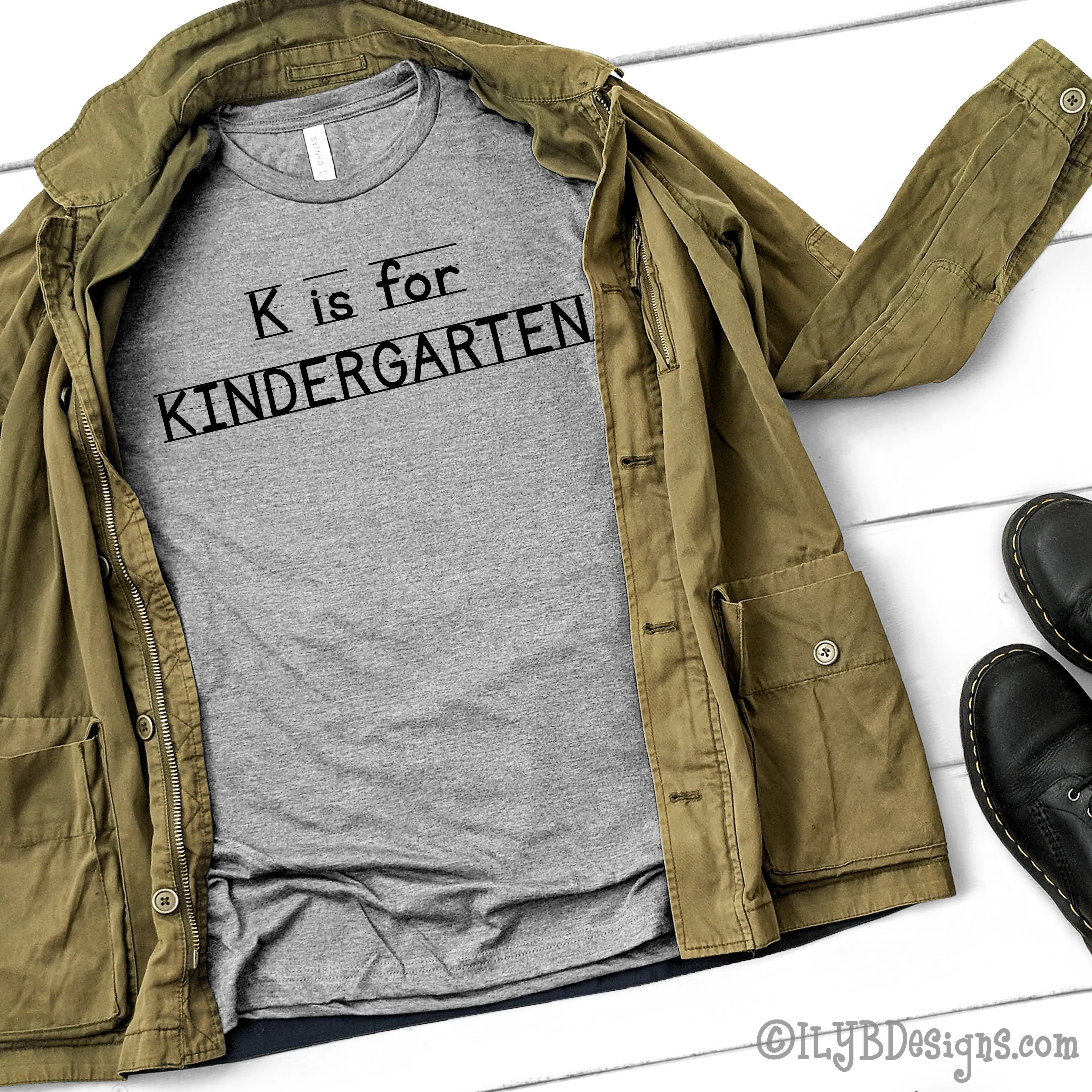 K is for Kindergarten Teacher Shirt | Back to School Teacher Shirts