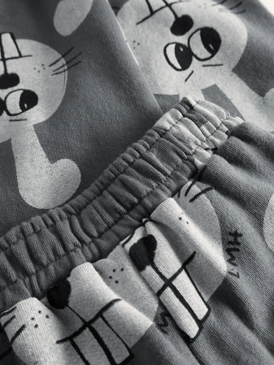 Little Man Happy BUNNY SWEATPANTS | GREY