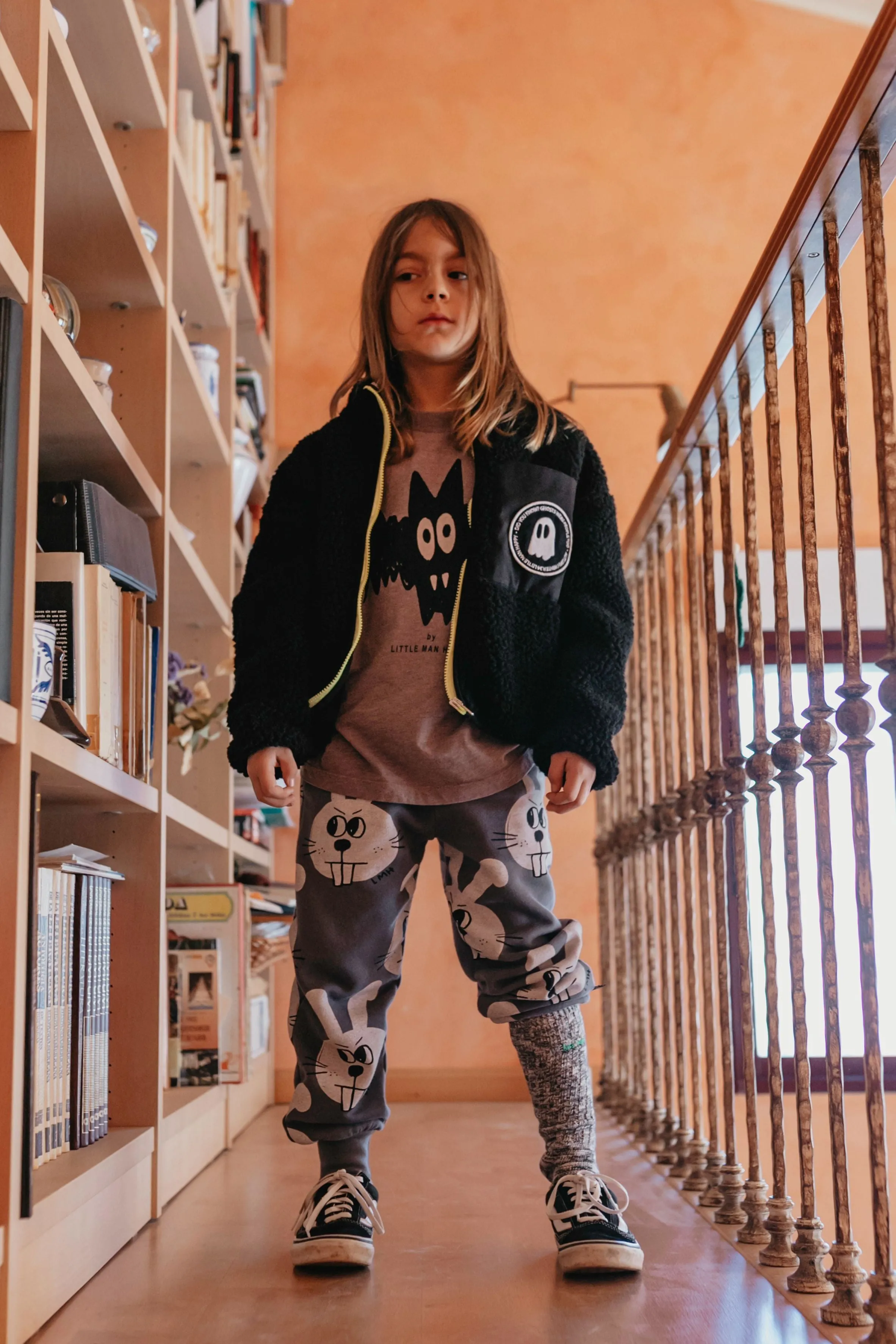 Little Man Happy BUNNY SWEATPANTS | GREY
