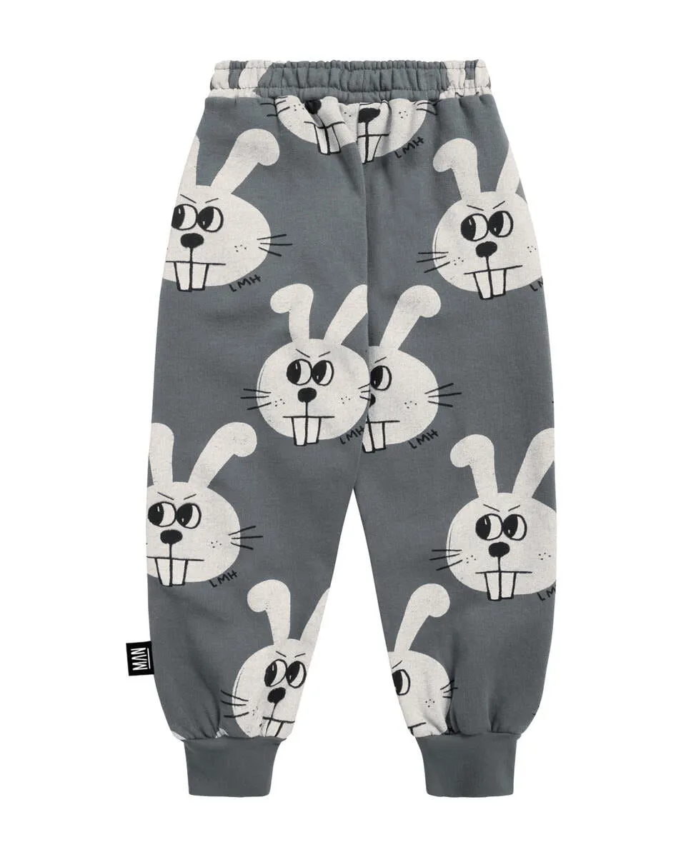 Little Man Happy BUNNY SWEATPANTS | GREY