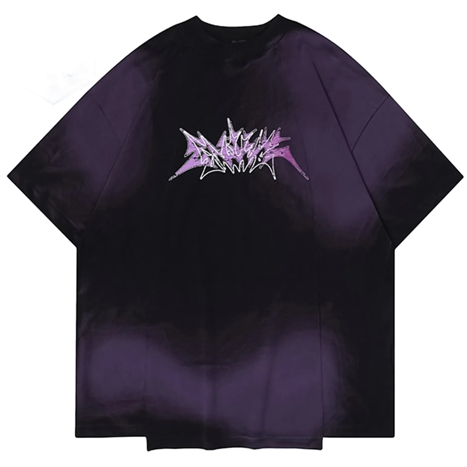 'Monstrum' Dark Tie Dye Graphic Print Cotton T-Shirt
