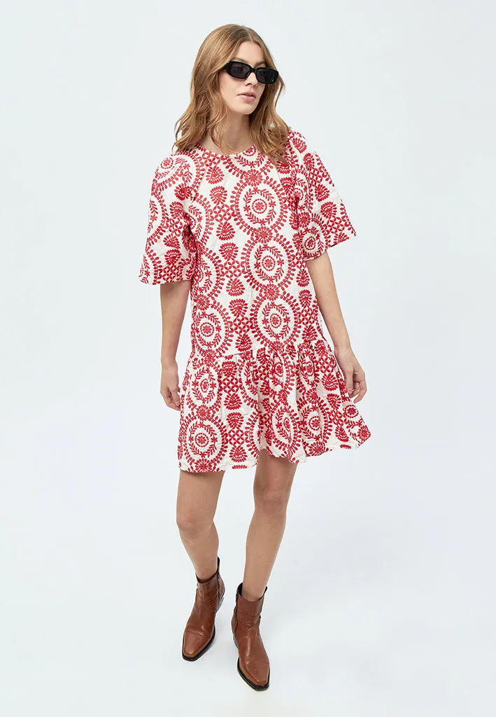 MSMusia Dress - Lollipop Red Embroidery