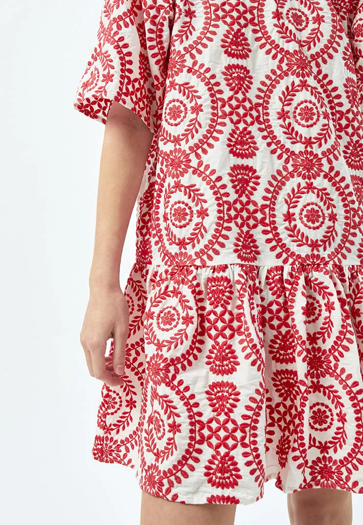 MSMusia Dress - Lollipop Red Embroidery