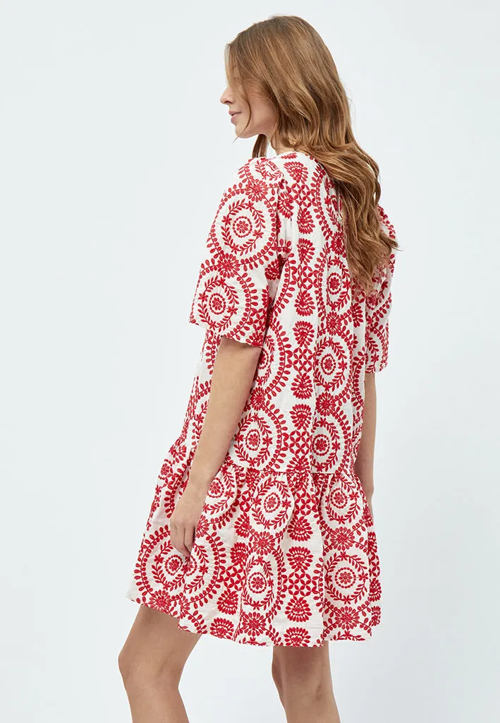MSMusia Dress - Lollipop Red Embroidery