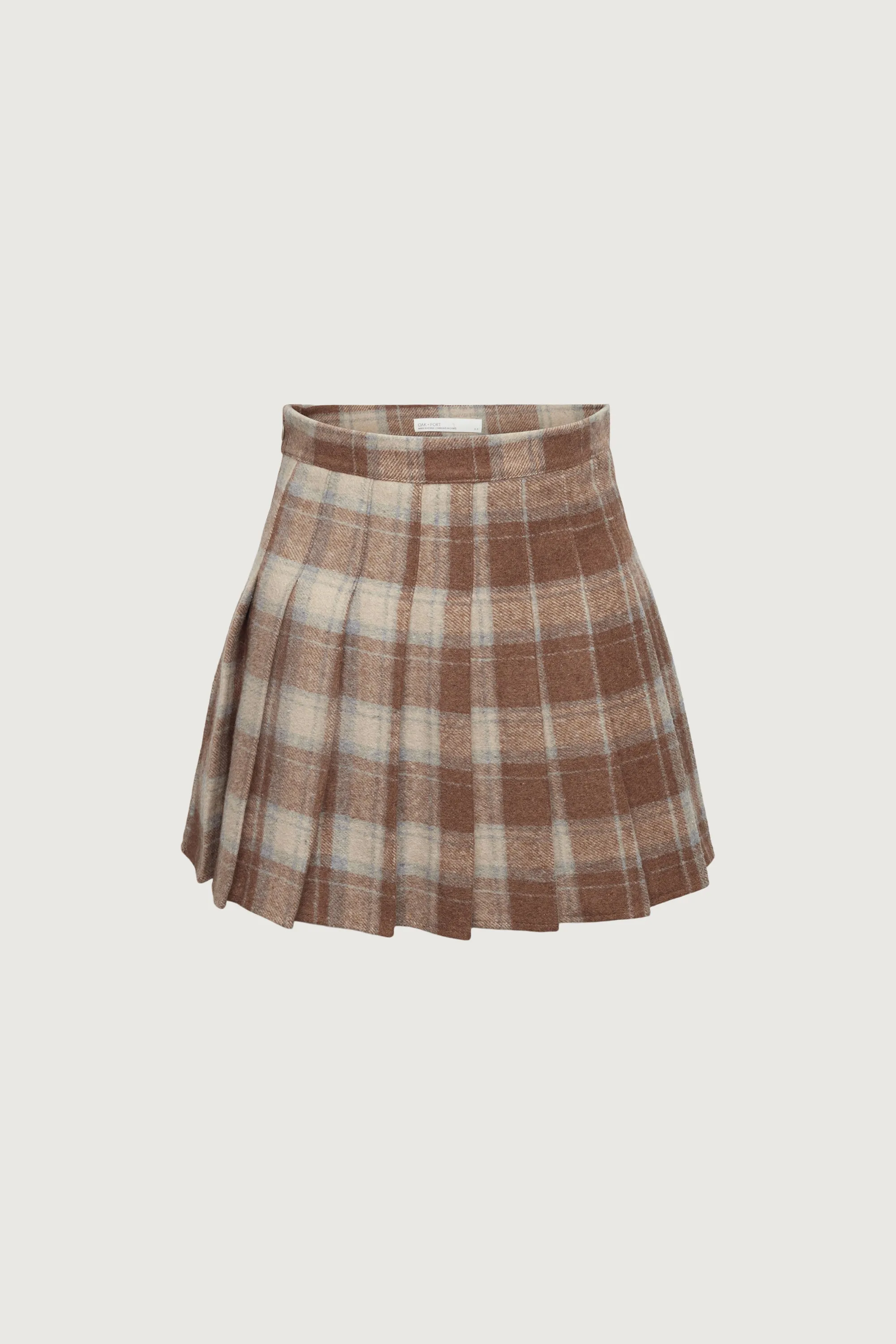 PLEATED PLAID MINI SKIRT