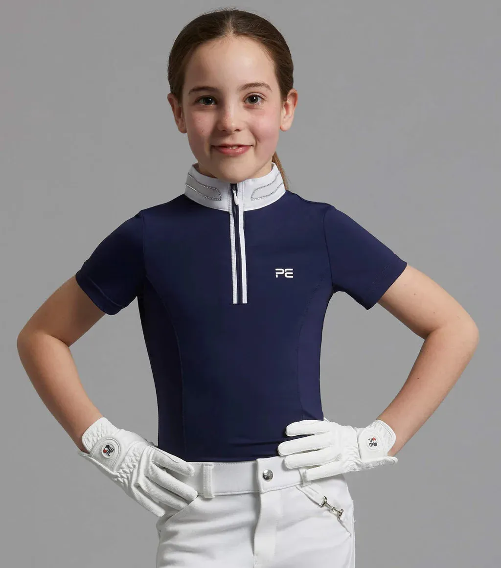 Premier Equine Maria Girls Diamante Show Shirt