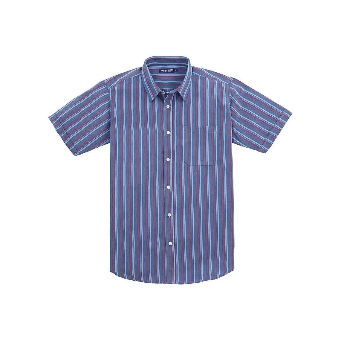 Premier Man Short-Sleeve Soft Touch Stripe Shirt S 36-38
