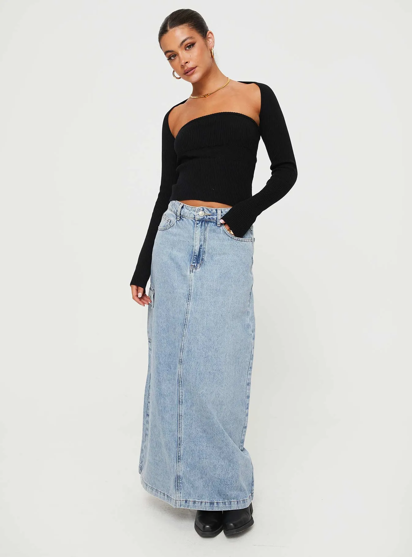 Siillato Knit Top Black