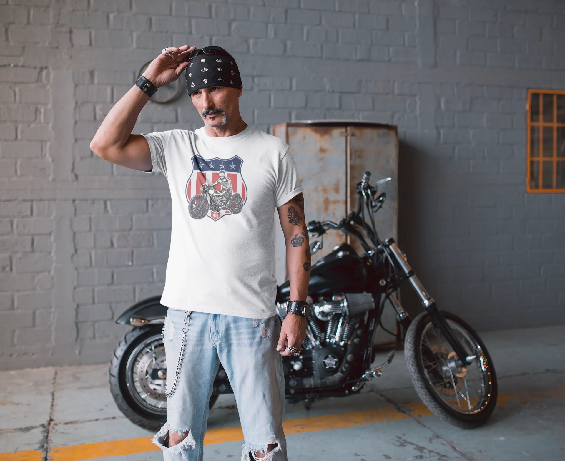 STARS & STRIPES HARLEY T-SHIRT